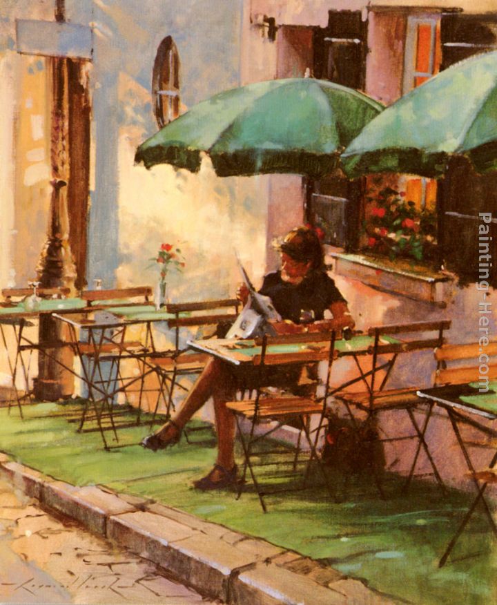 Only A Rose At Cafe Rose painting - Raymond Leech Only A Rose At Cafe Rose art painting